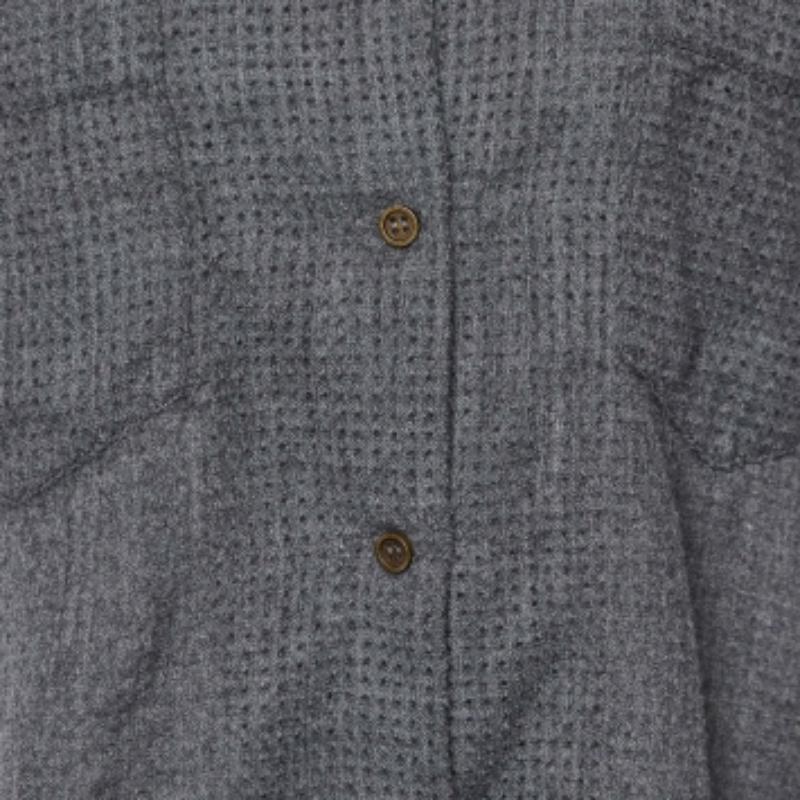 Gris Fendi - Chemise à manches courtes en laine perforée grise M en vente