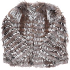 Fendi Grey Reversible Fur Coat