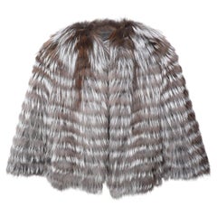 Fendi Grey Reversible Fur Coat