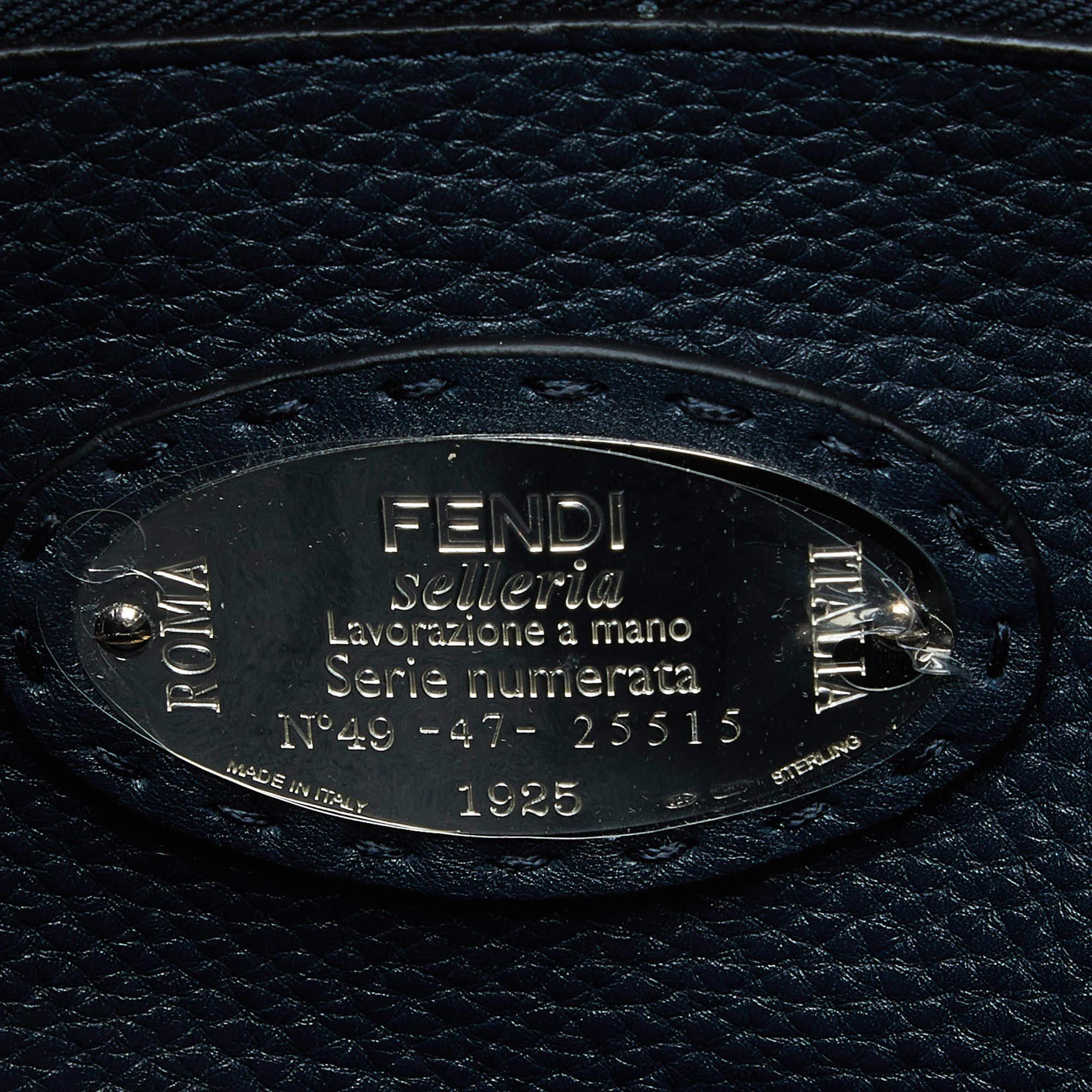 Fendi Grey Romano Selleria Leather Peekaboo ISeeU Briefcase For Sale 3