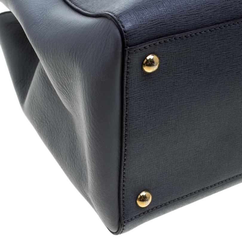 Fendi Grey Saffiano Leather 2Jours Tote 6