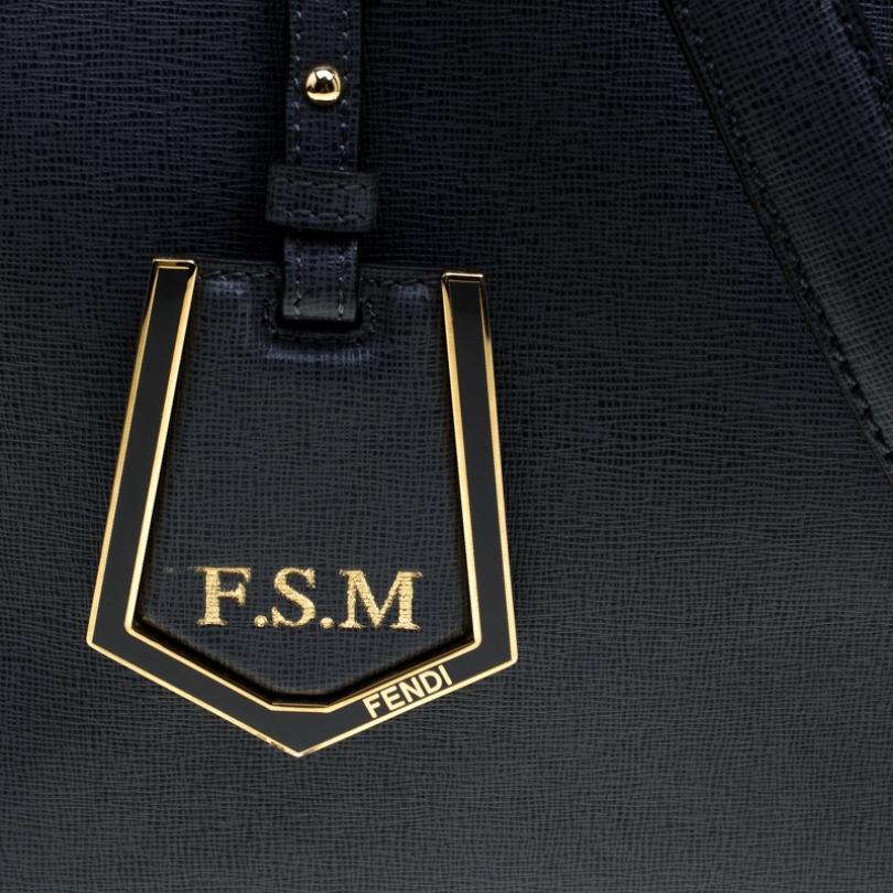Women's Fendi Grey Saffiano Leather 2Jours Tote