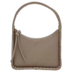 Fendi Selleria Mini Fendessence Hobo aus grauem Selleria-Leder