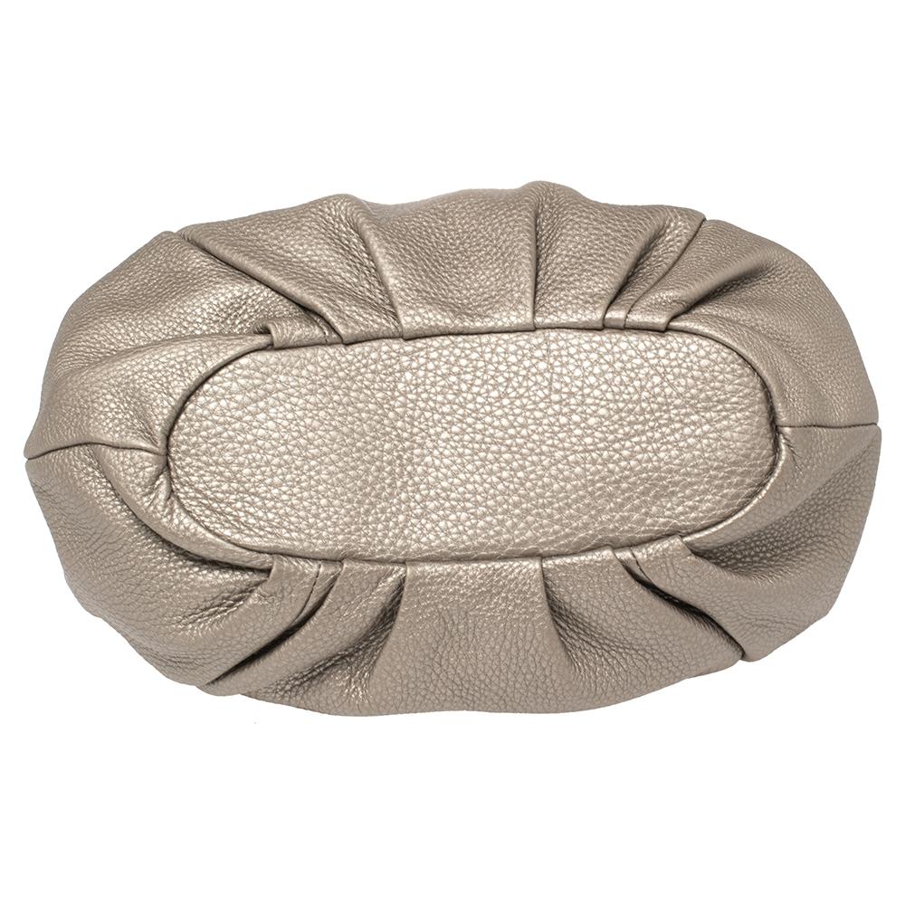 Fendi Grey Selleria Leather Pomodorino Shoulder Bag 1