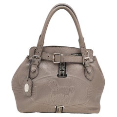 Fendi Grey Selleria Villa Borghese Tote