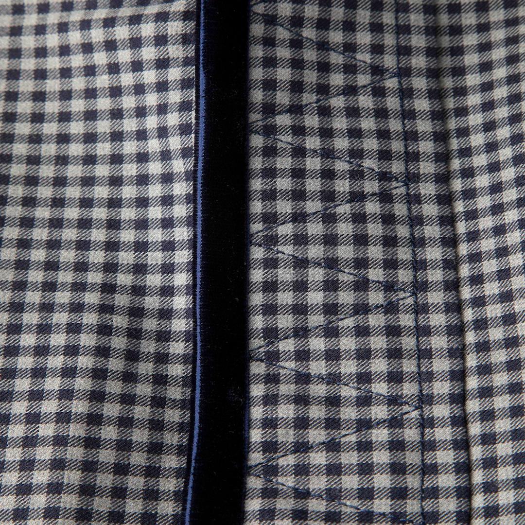 Gray Fendi Grey Wool Gingham Mini Skirt Size XXS For Sale