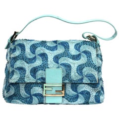 Fendi Hand-Ebroidered Baguette Shoulder Bag