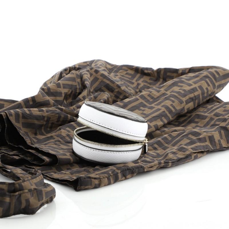 Fendi Help Bag Charm Zucca Embossed Leather 2