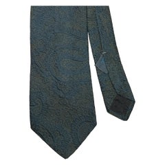 Corbata de seda con estampado de cachemira verde cazador FENDI