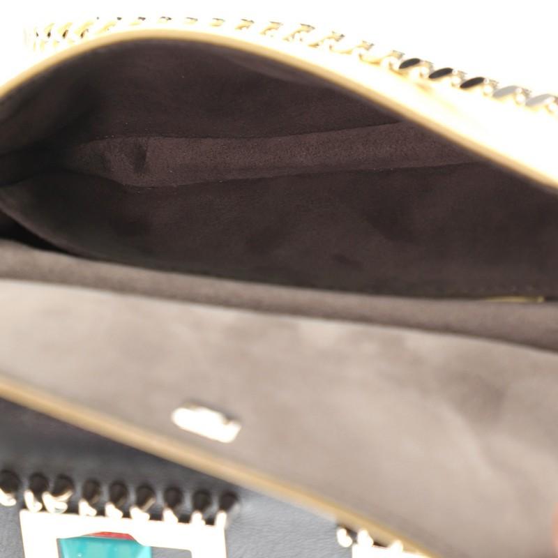 Black Fendi Hypnoteyes Double Baguette Crossbody Bag Leather Micro