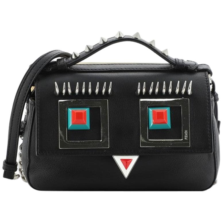 Fendi Hypnoteyes Double Baguette Crossbody Bag Leather Micro