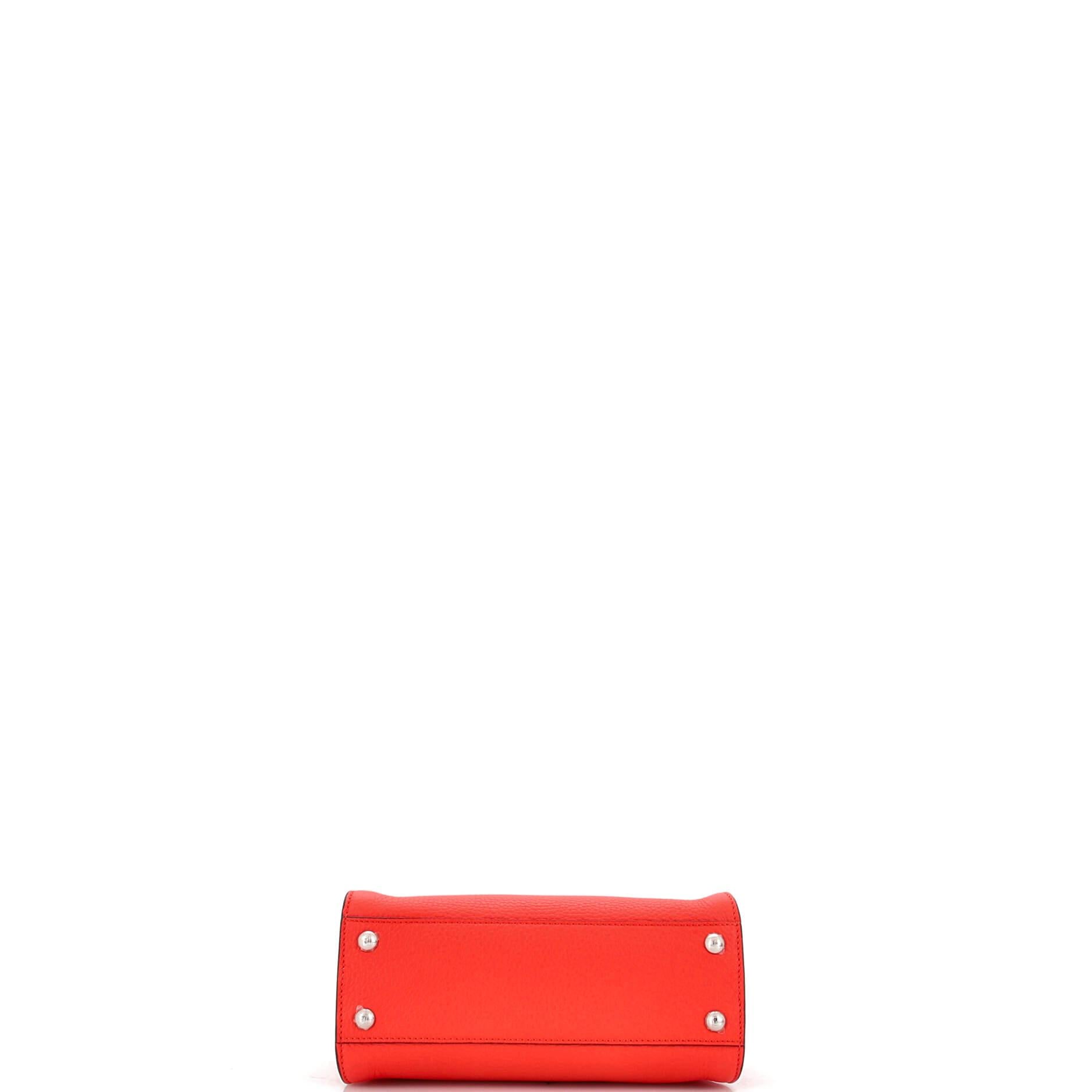 Women's Fendi Iconic Selleria Peekaboo Bag Leather Mini