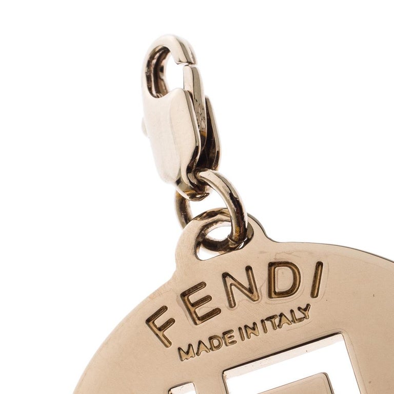 Fendi Identification Gold Tone Pendant Charm For Sale at 1stDibs ...