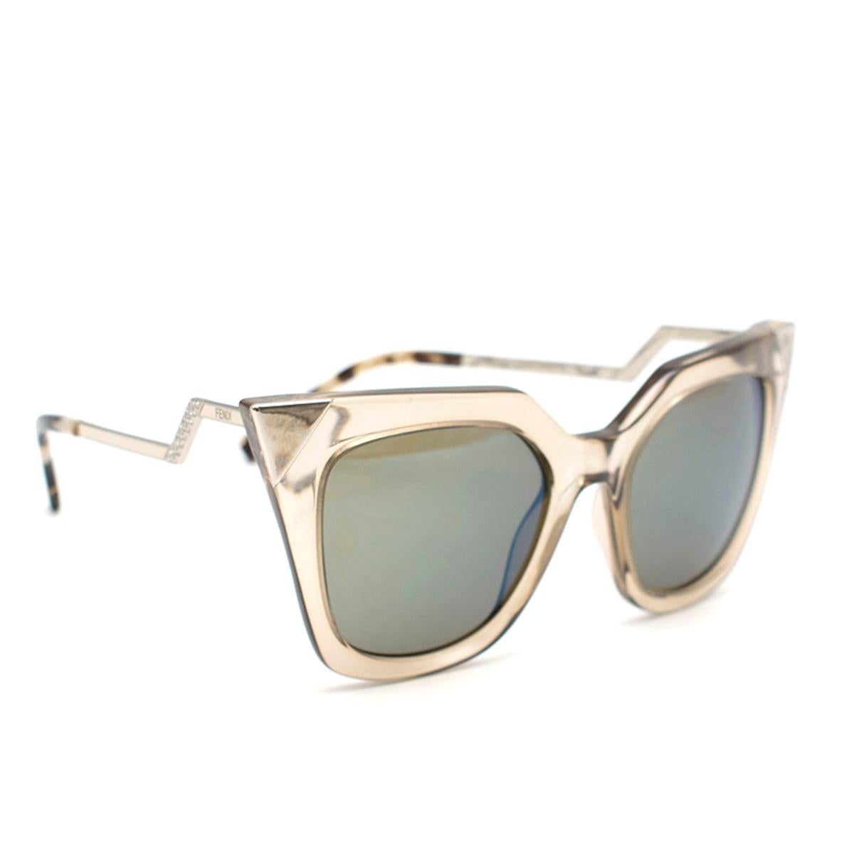 Black Fendi Idria Cat-Eye Sunglasses