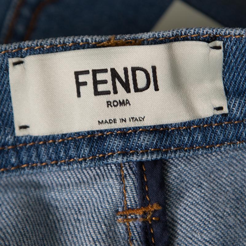 Women's Fendi Indigo Denim Straight Regular Fit Jeans S