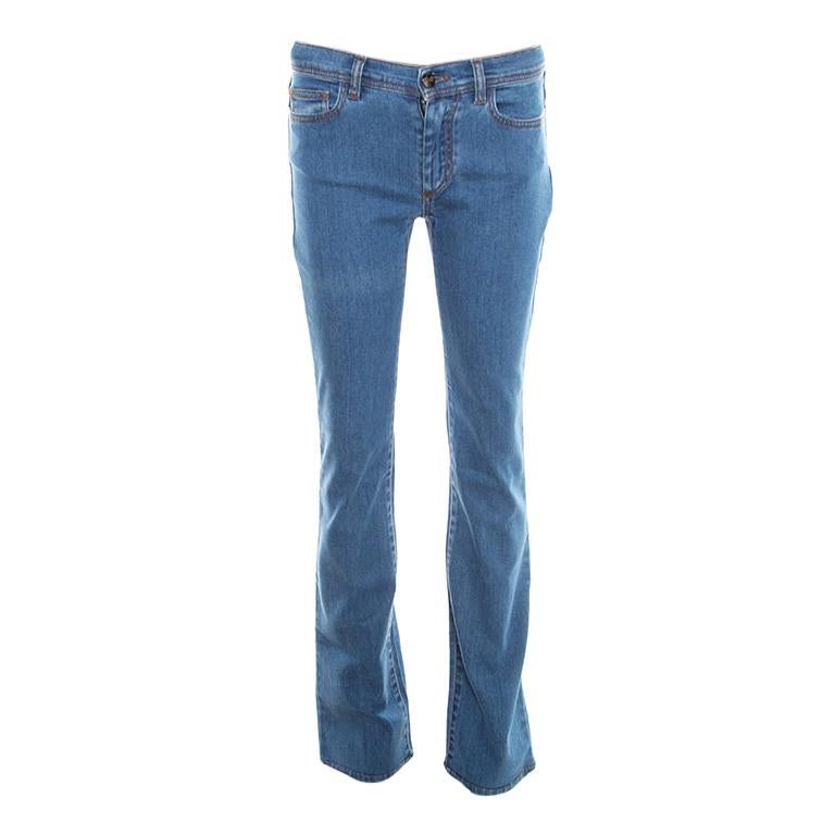 Fendi Indigo Denim Straight Regular Fit Jeans S