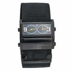 Fendi - Sac à main  Montre-bracelet pour femme 45,50 mm en acier inoxydable plaqué Ion et toile avec code de fermeture éclair