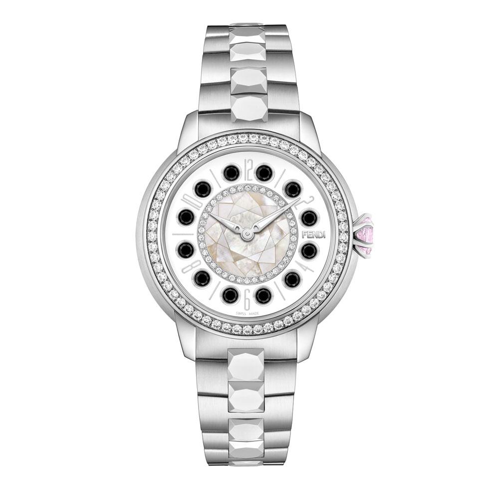 FENDI ISHINE WHITE 33 MM F121024500B2T01
*This watch consists of interchangeable hour markers.

Brand: Fendi Timepieces
Gender: Women's
Condition: Brand-New with Box, Papers & Booklet
Model: Fendi IShine
Model No: F121024500B2T01
Movement: