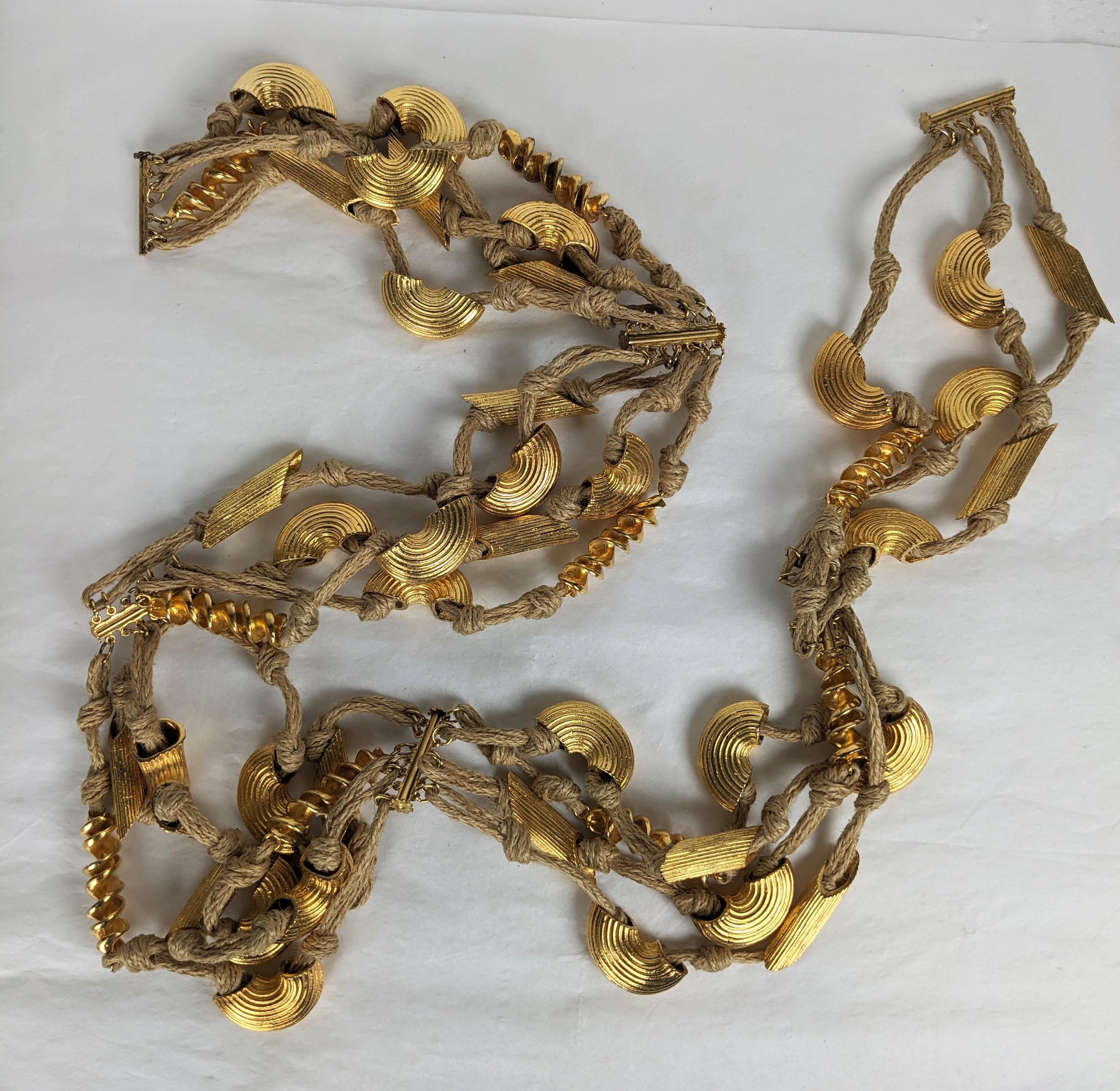 Artisan Fendi, collier échantillon de pâte doré italien, Lagerfeld en vente