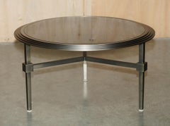 FENDI ITALY LUXURY LIVING HERITAGE COLLECTION NICKLE PLATED BRONZE COFFEE TABLE