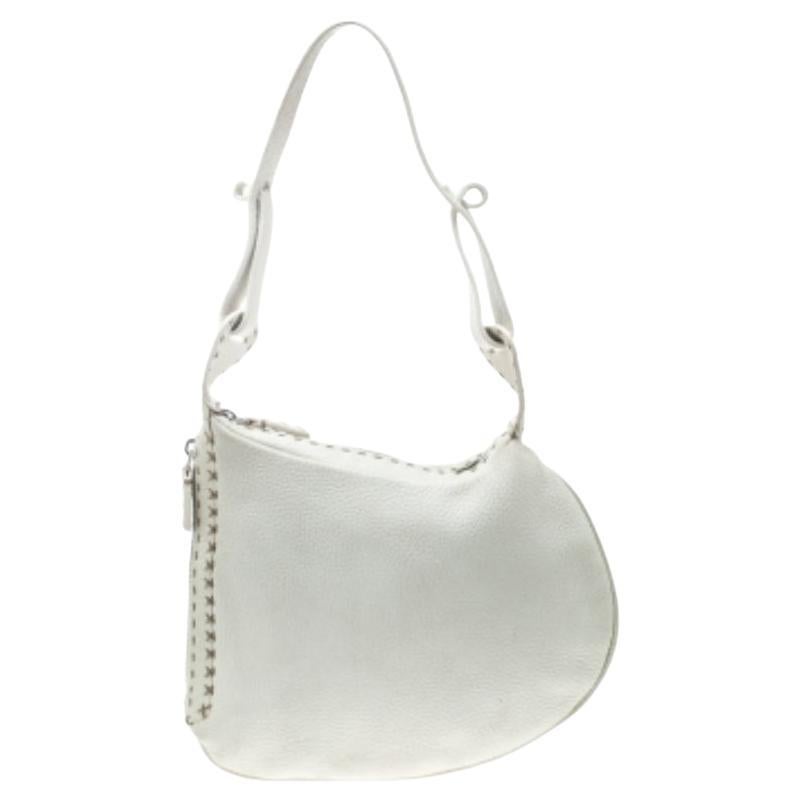 Fendi Marfil Selleria Piel Pequeña Oyster Hobo en venta