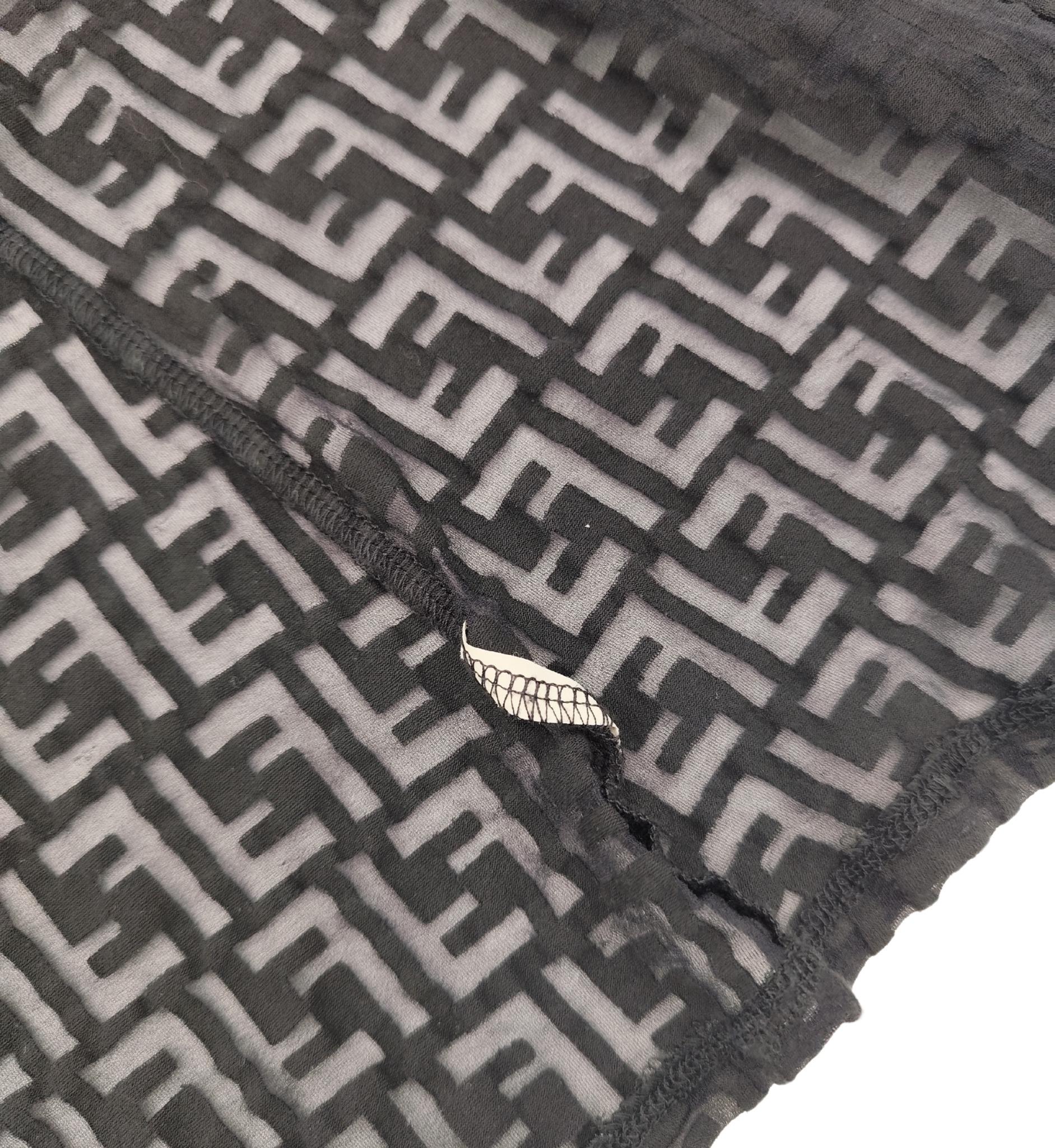 Fendi Jeans 90s black monogram see-through shirt For Sale 7