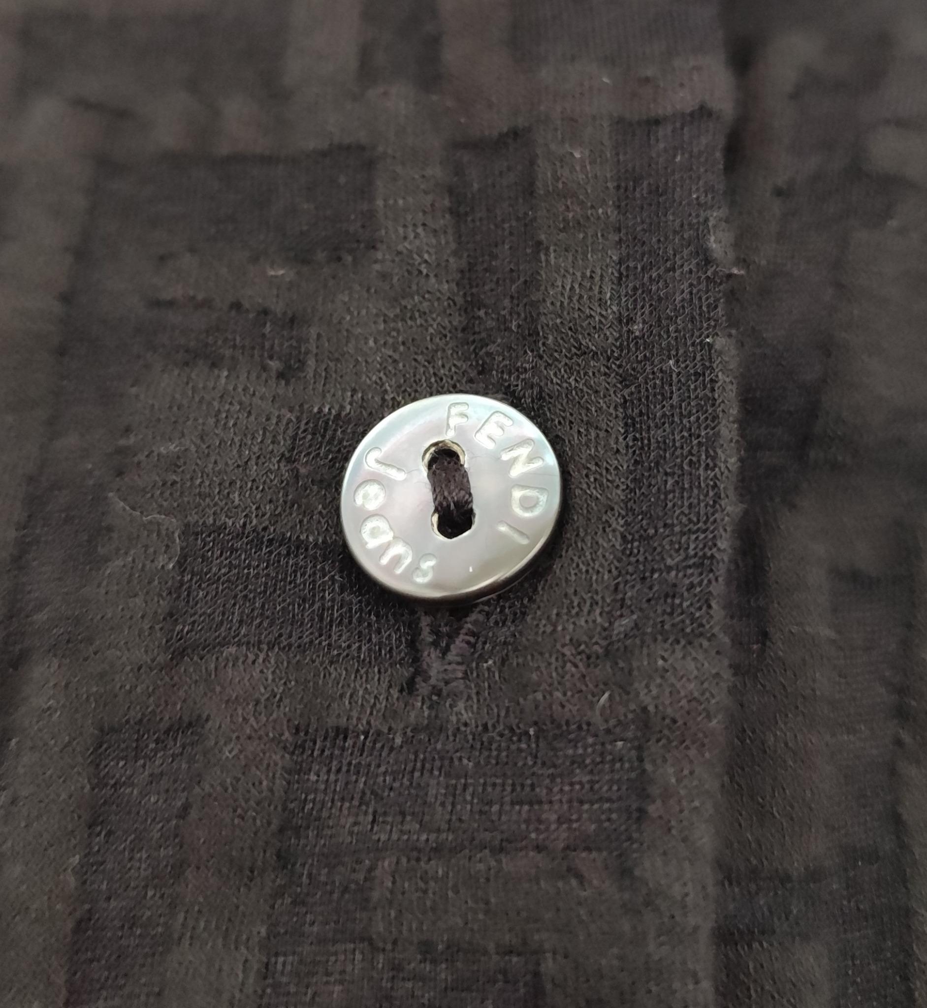 Fendi Jeans 90s black monogram see-through shirt For Sale 4