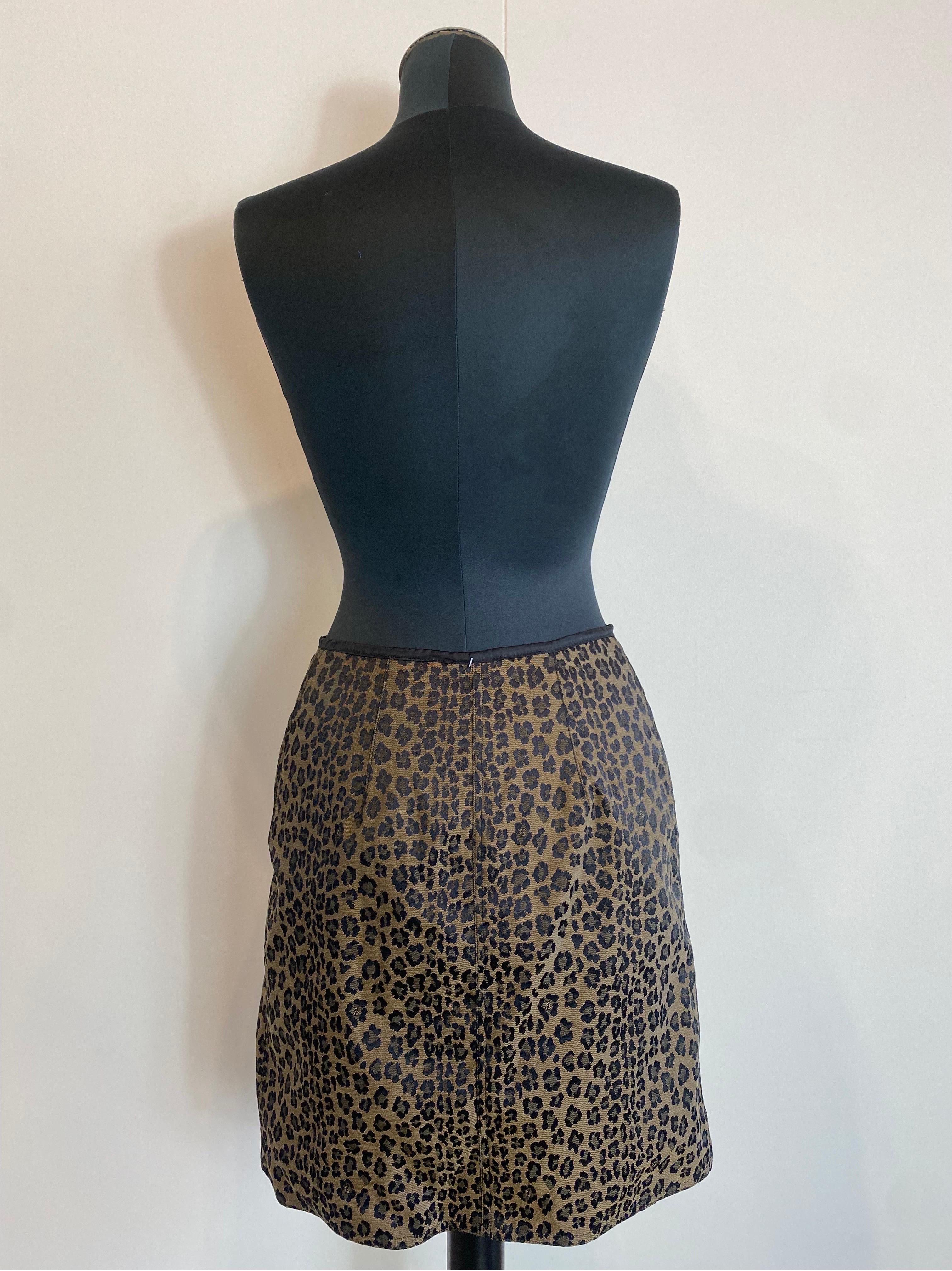 Fendi jeans animalier skirt In Excellent Condition For Sale In Carnate, IT