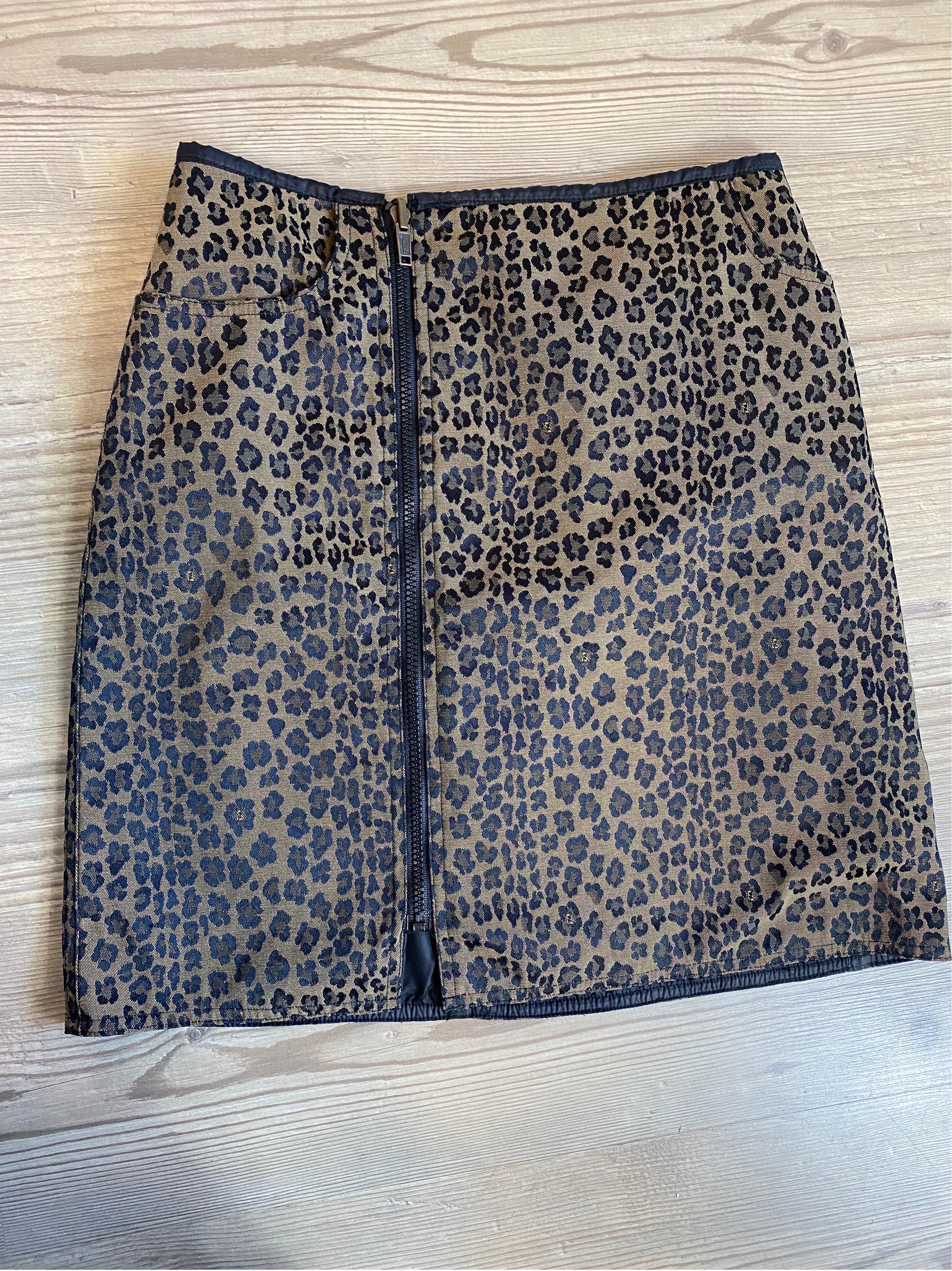 Fendi jeans animalier skirt For Sale 1