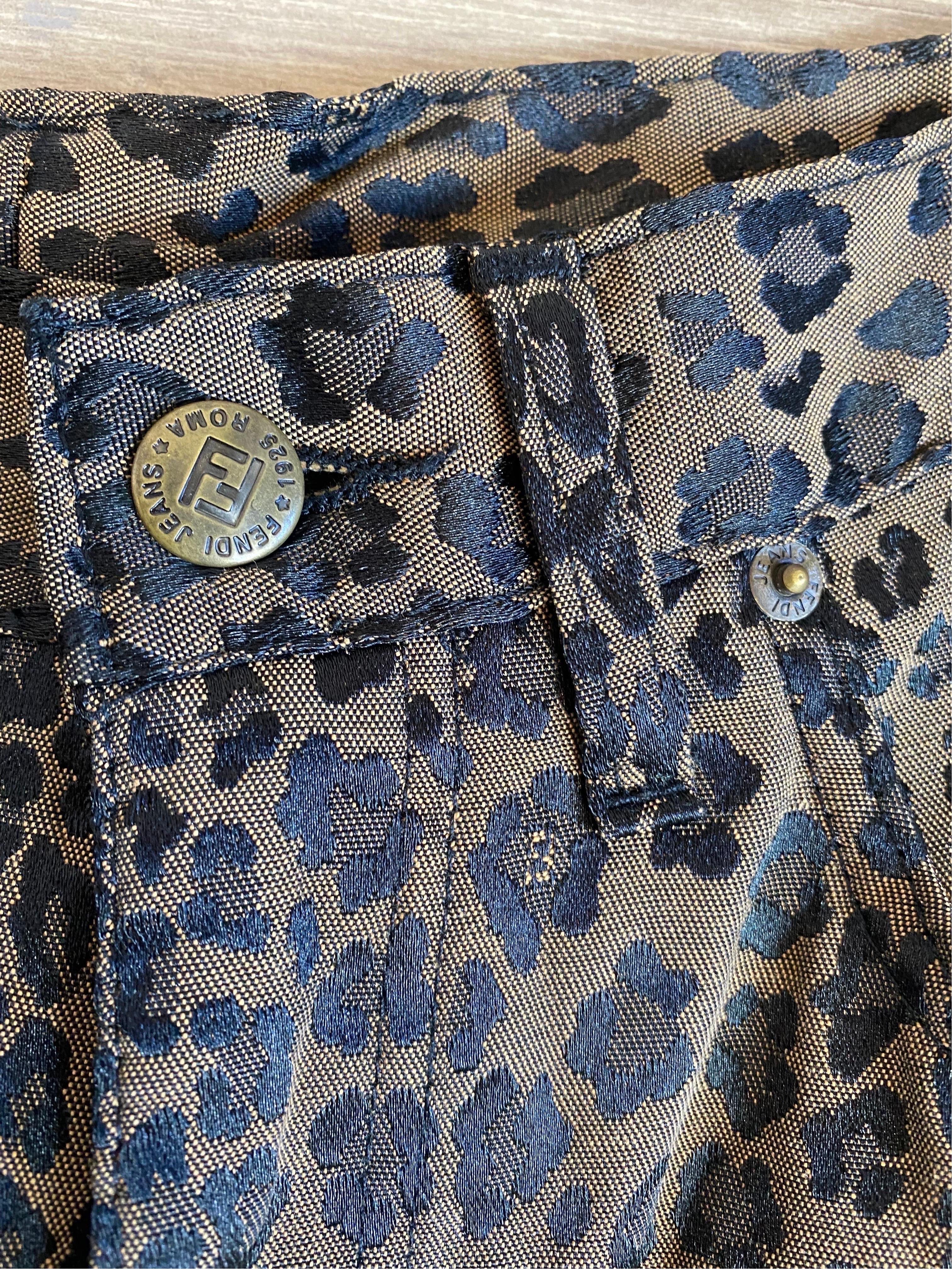 da uomo o donna Fendi Jeans Pantaloni animalier in vendita