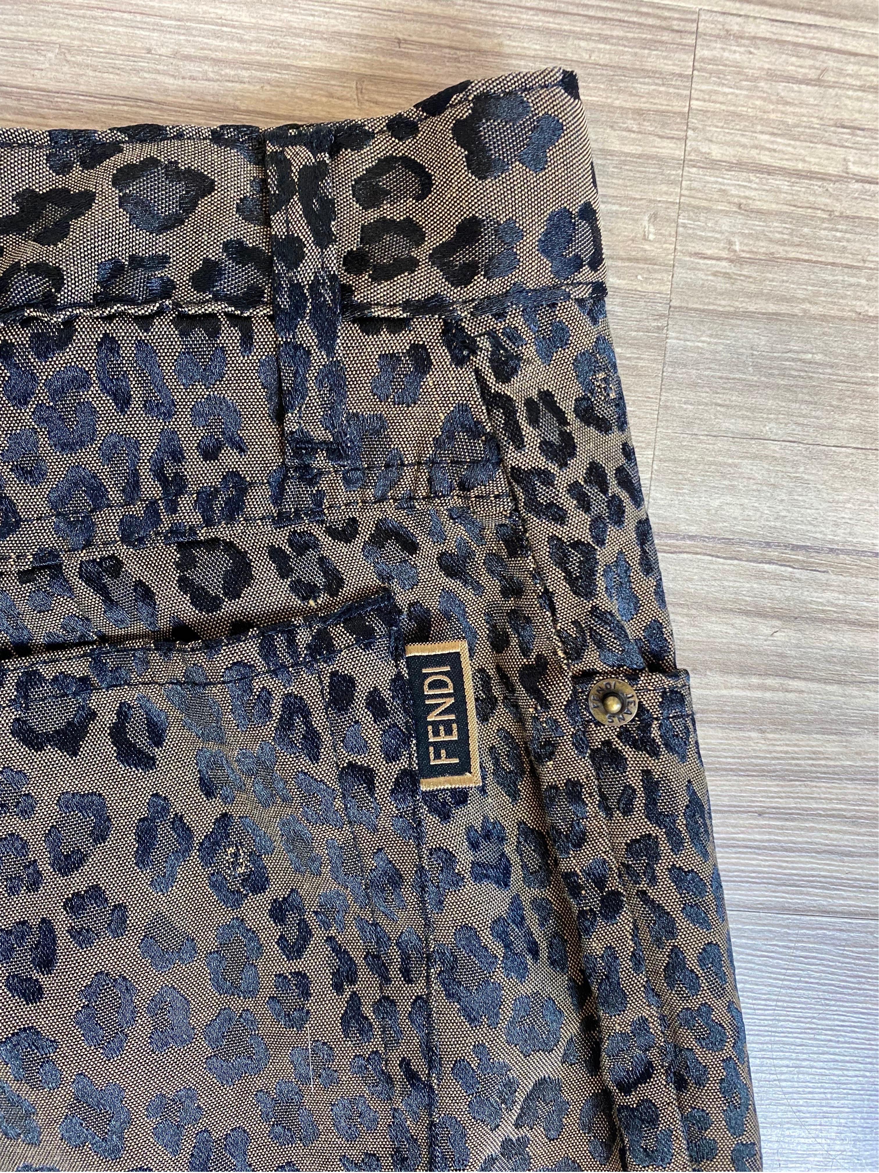 Fendi Jeans Pantaloni animalier in vendita 1