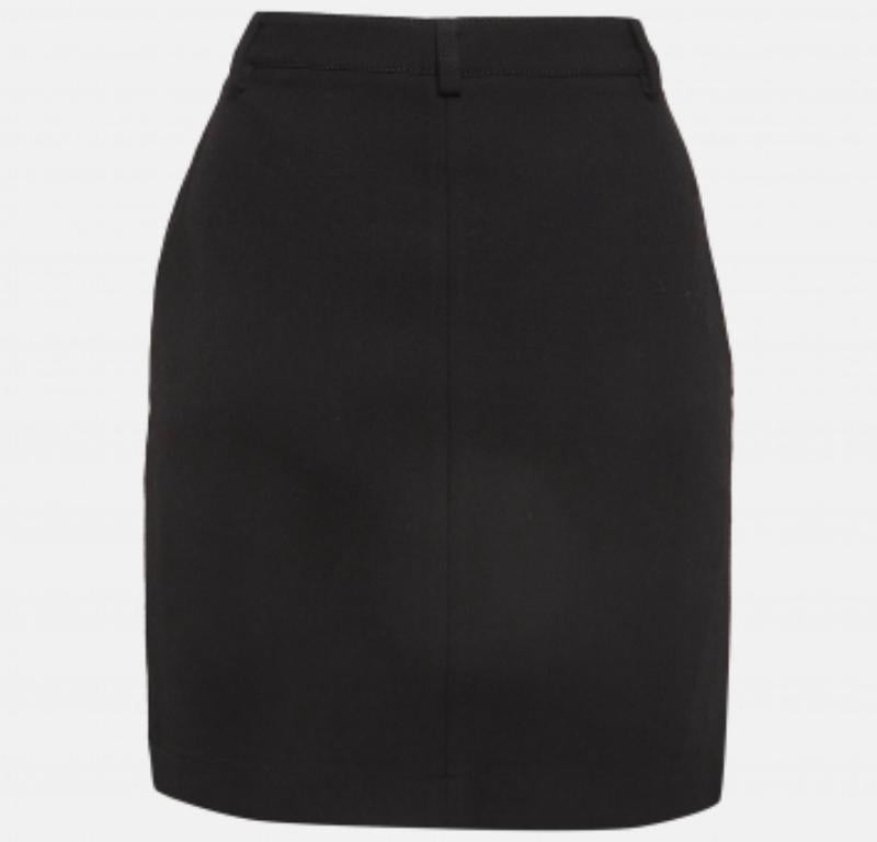 Fendi Jeans Vintage Negro Falda lápiz de crepé L en venta 2