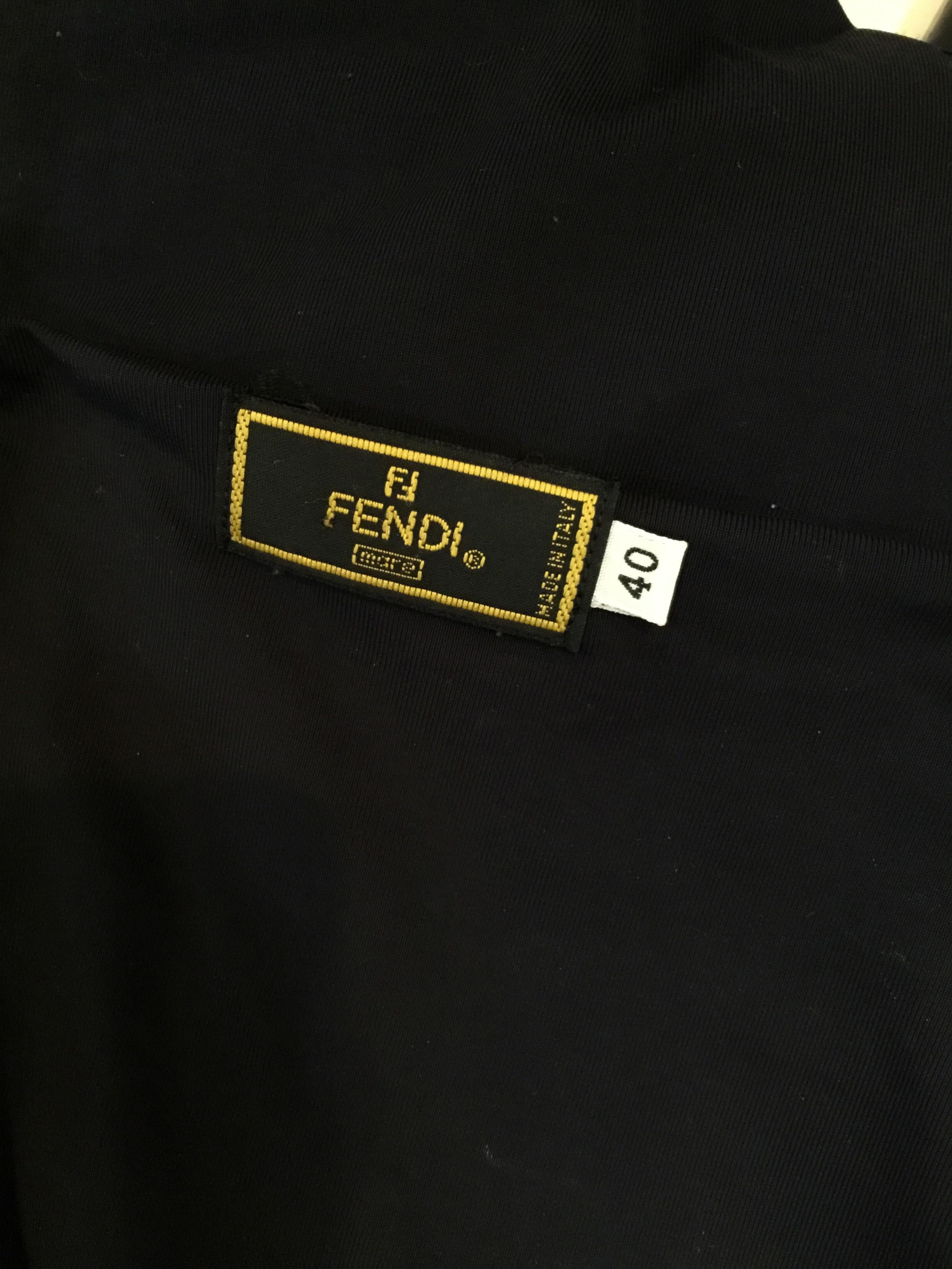 Fendi Jersey Dress with Lucite Detail Cutout Bodice 1
