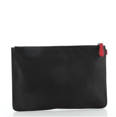 Fendi Jokarl Pouch Printed Leather Medium Black
