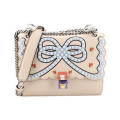 Fendi Kan I Bag Embroidered Studded Leather Small