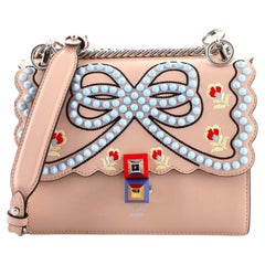 Fendi Kan I Bag Embroidered Studded Leather Small