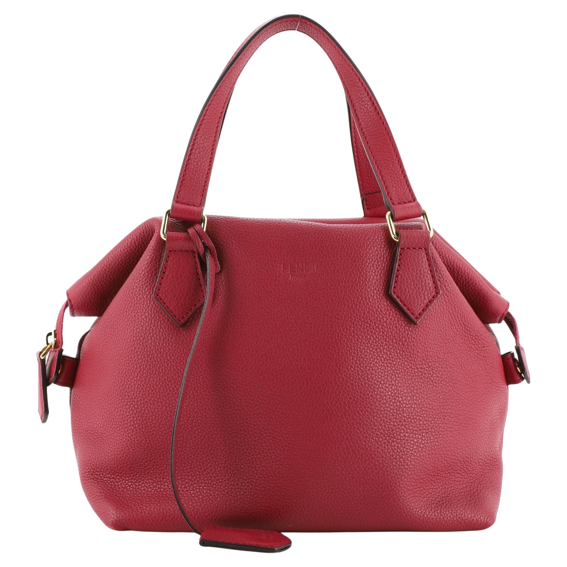 NEW Vintage Fendi Brown Tan Leather Woven Crossbody Bag For Sale at