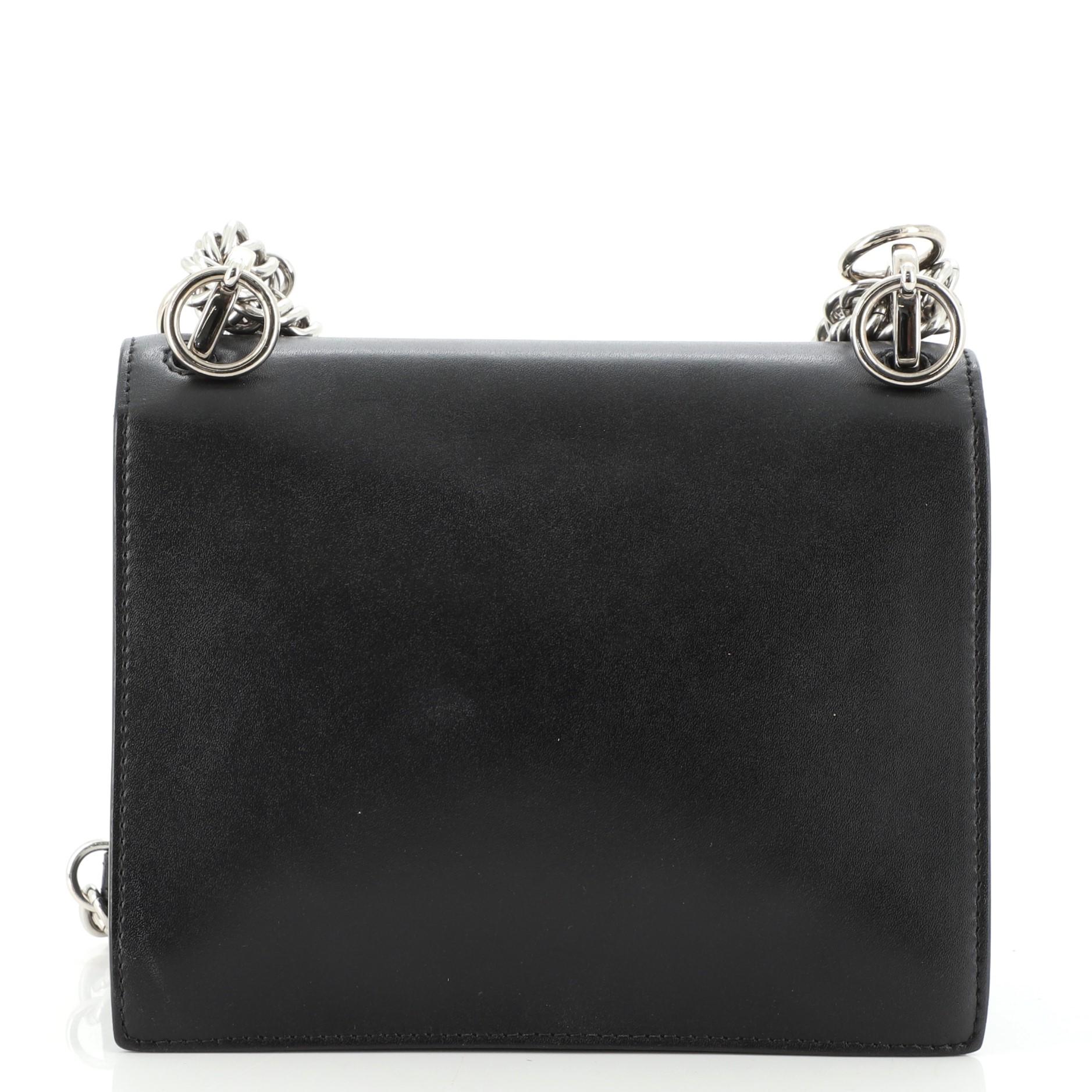 Fendi Kan I Tasche Leder Klein (Schwarz)