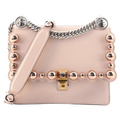 Fendi Kan I Bag Pearl Embellished Leather Small