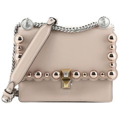 Fendi Kan I Bag Pearl Embellished Leather Small