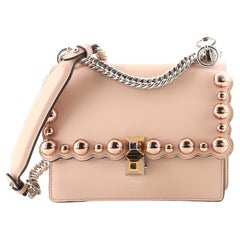 Fendi Kan I Bag Pearl Embellished Leather Small
