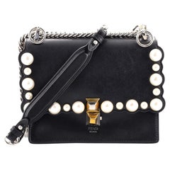 Fendi Kan I Bag Pearl Embellished Leather Small
