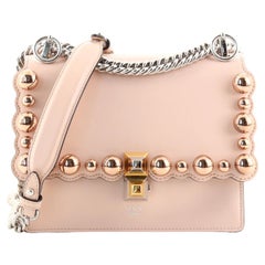 Fendi Kan I Bag Pearl Embellished Leather Small