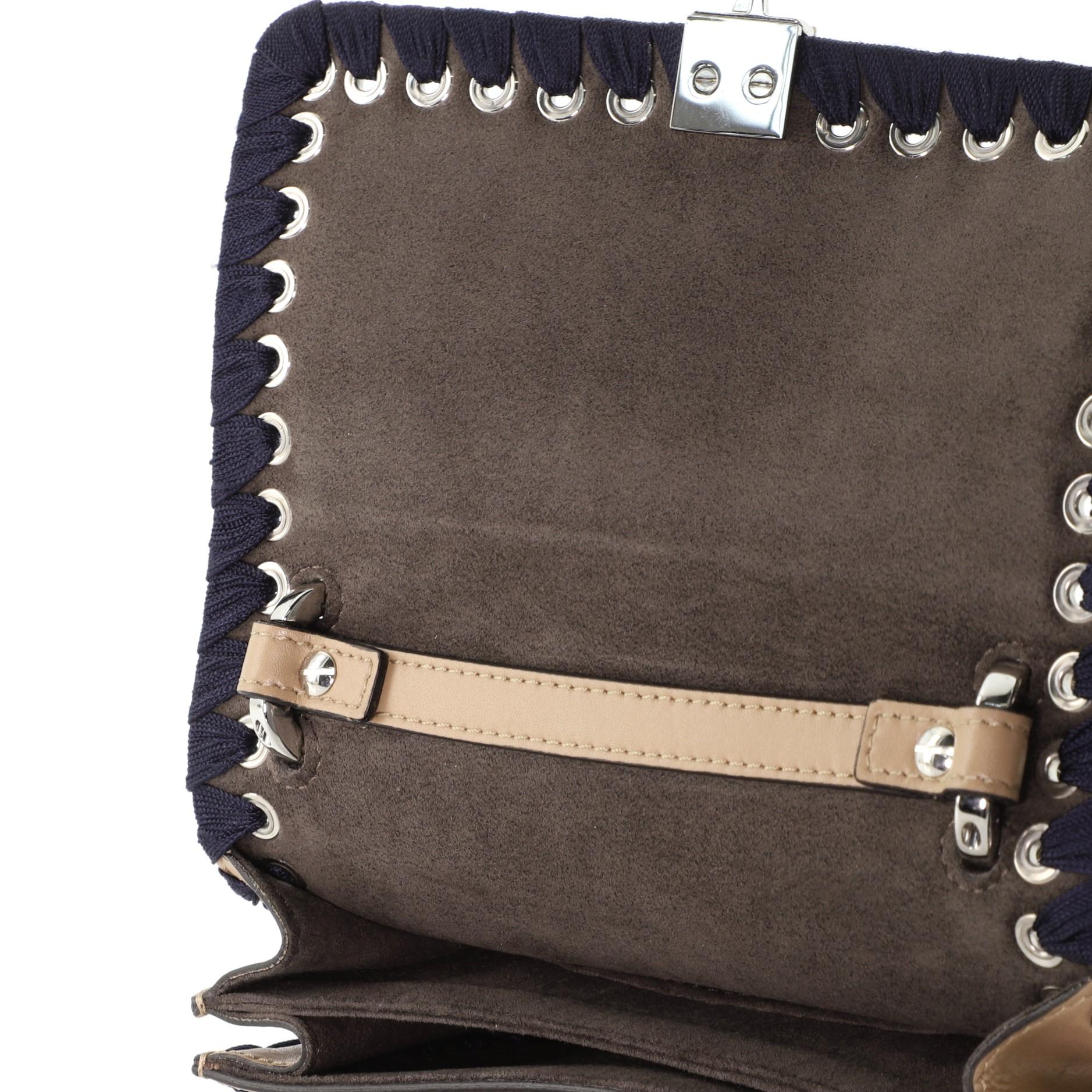 Fendi Kan I Bag Whipstitch Leather Small 2