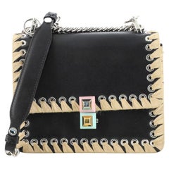 Fendi Kan I Bag Whipstitch Leather Small