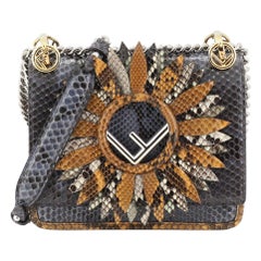 Fendi Kan I F Shoulder Bag Embellished Python Small