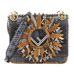 Fendi Kan I F Shoulder Bag Embellished Python Small