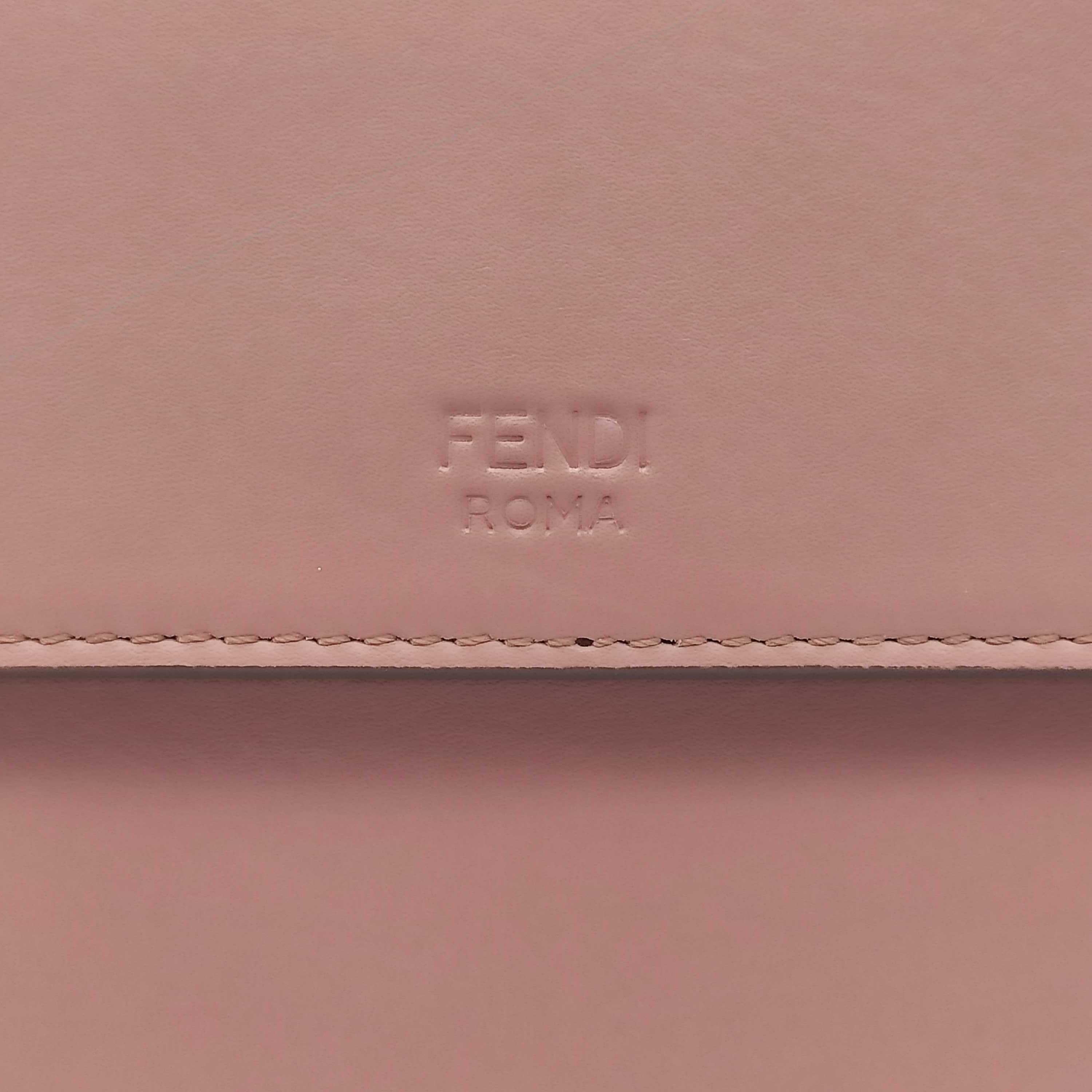 FENDI Kan I Handbag in Pink Leather 3