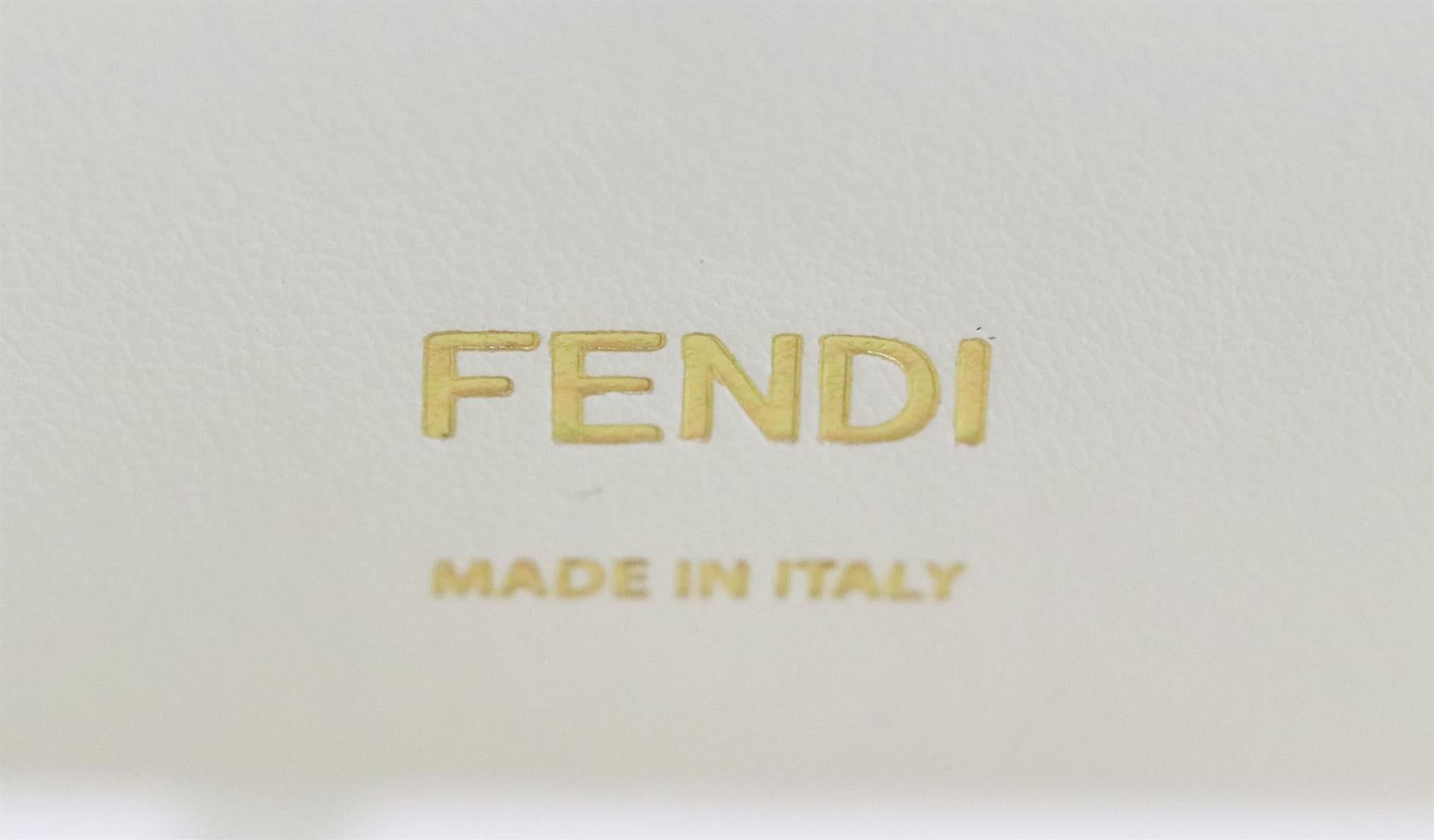 Donna Fendi Kan I Borsa a tracolla piccola in pelle e PVC FF