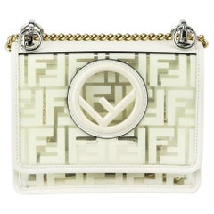 Fendi Kan I Borsa a tracolla piccola in pelle e PVC FF